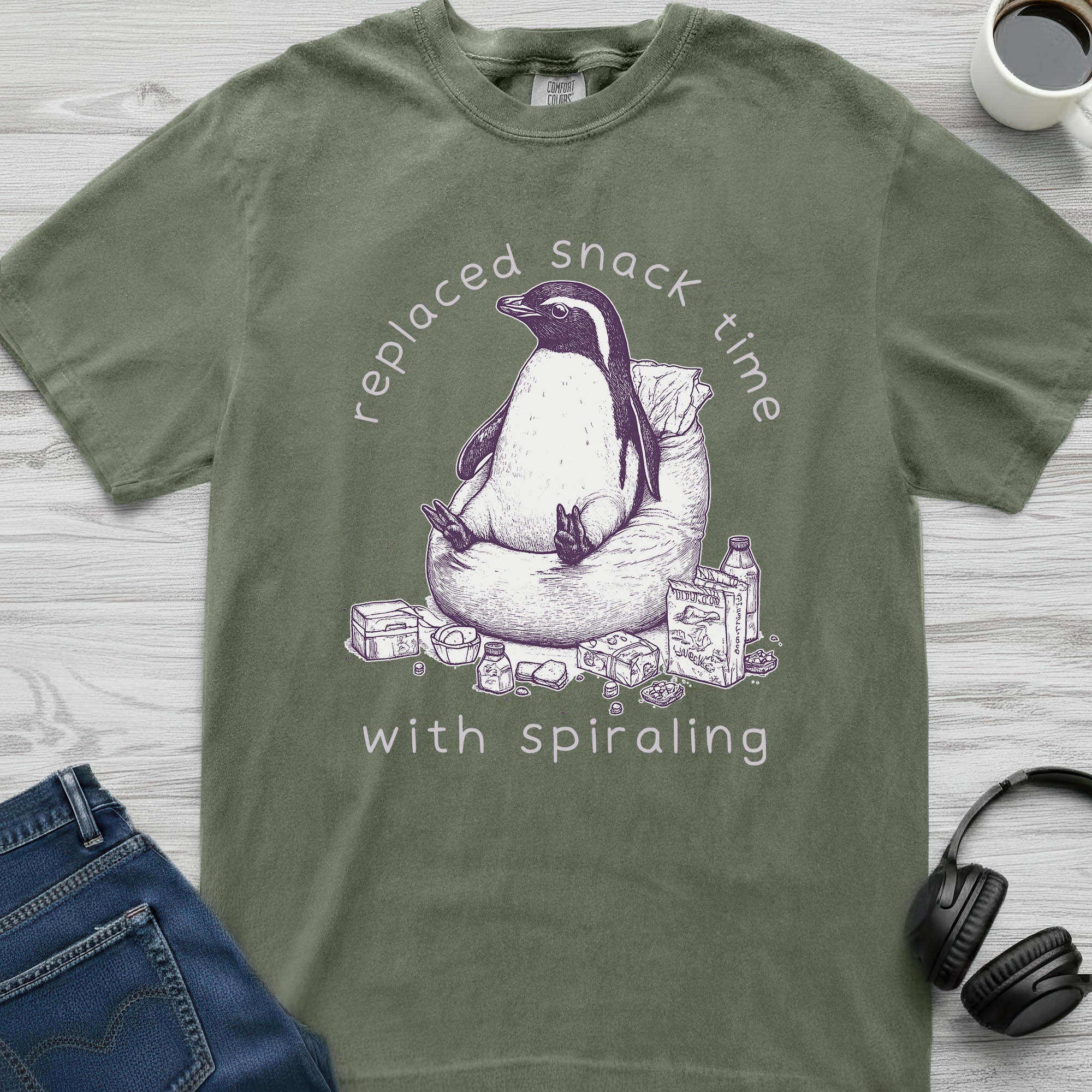 Snack Time Penguin T-Shirt