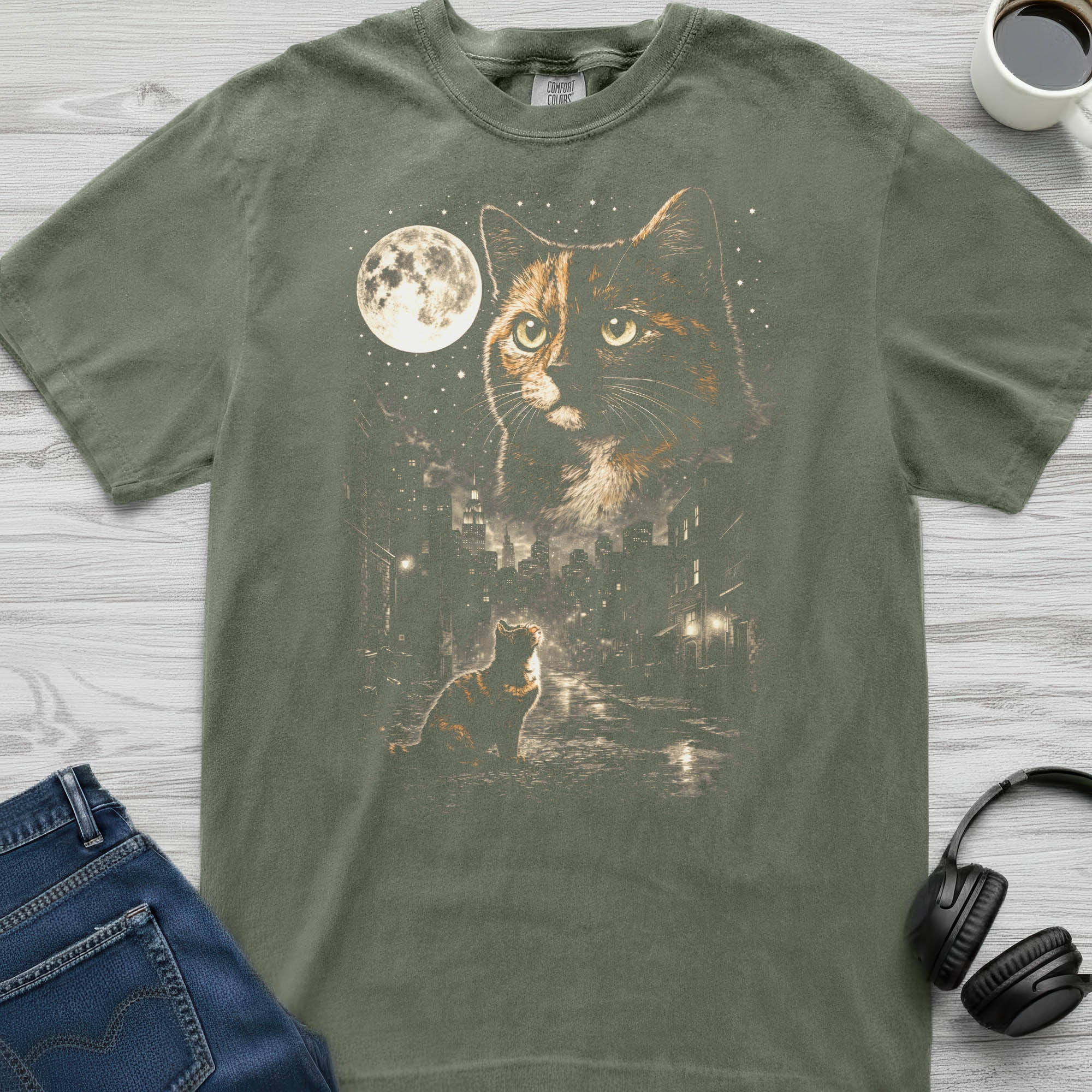 Tortoiseshell Cat City T-Shirt