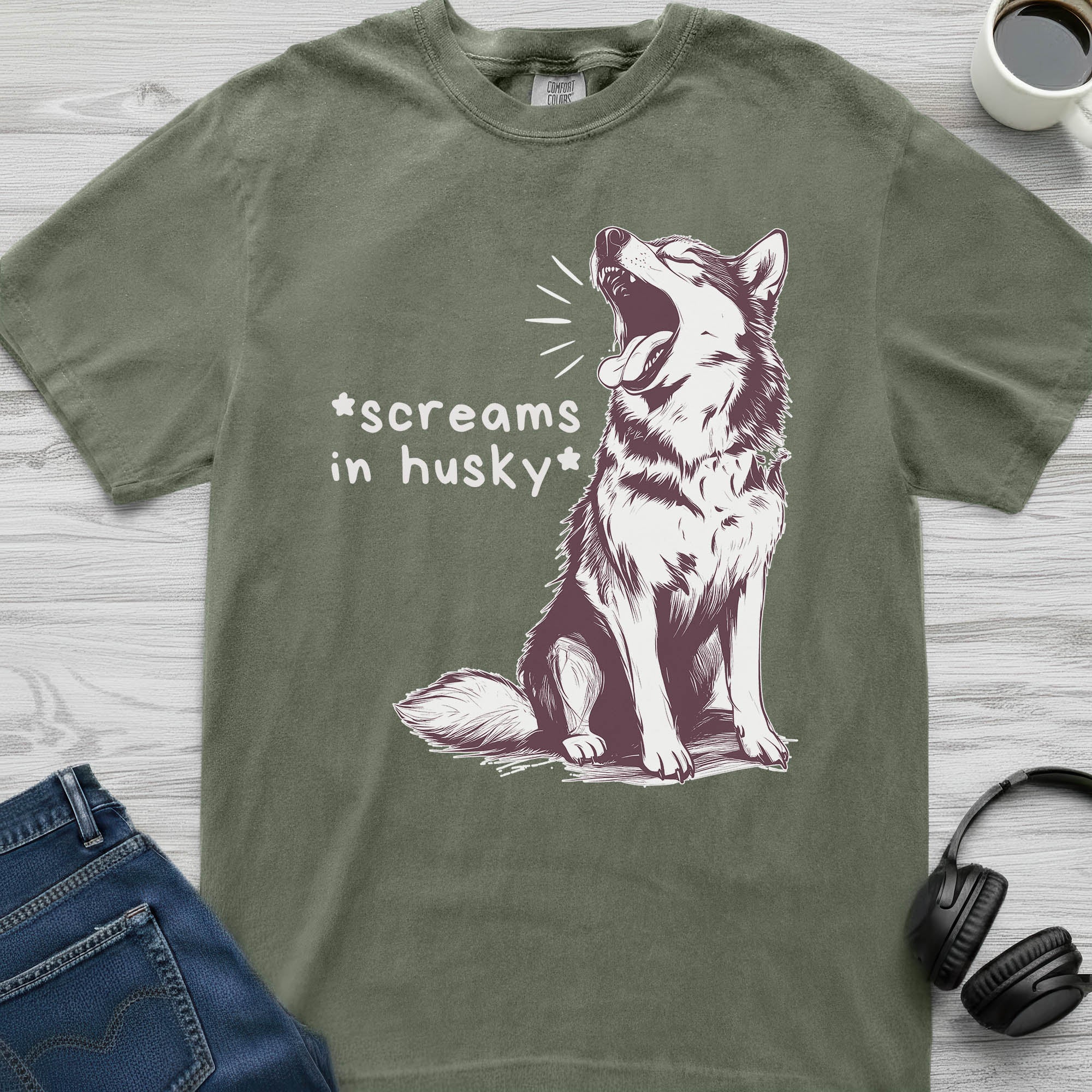 Screaming Husky T-Shirt