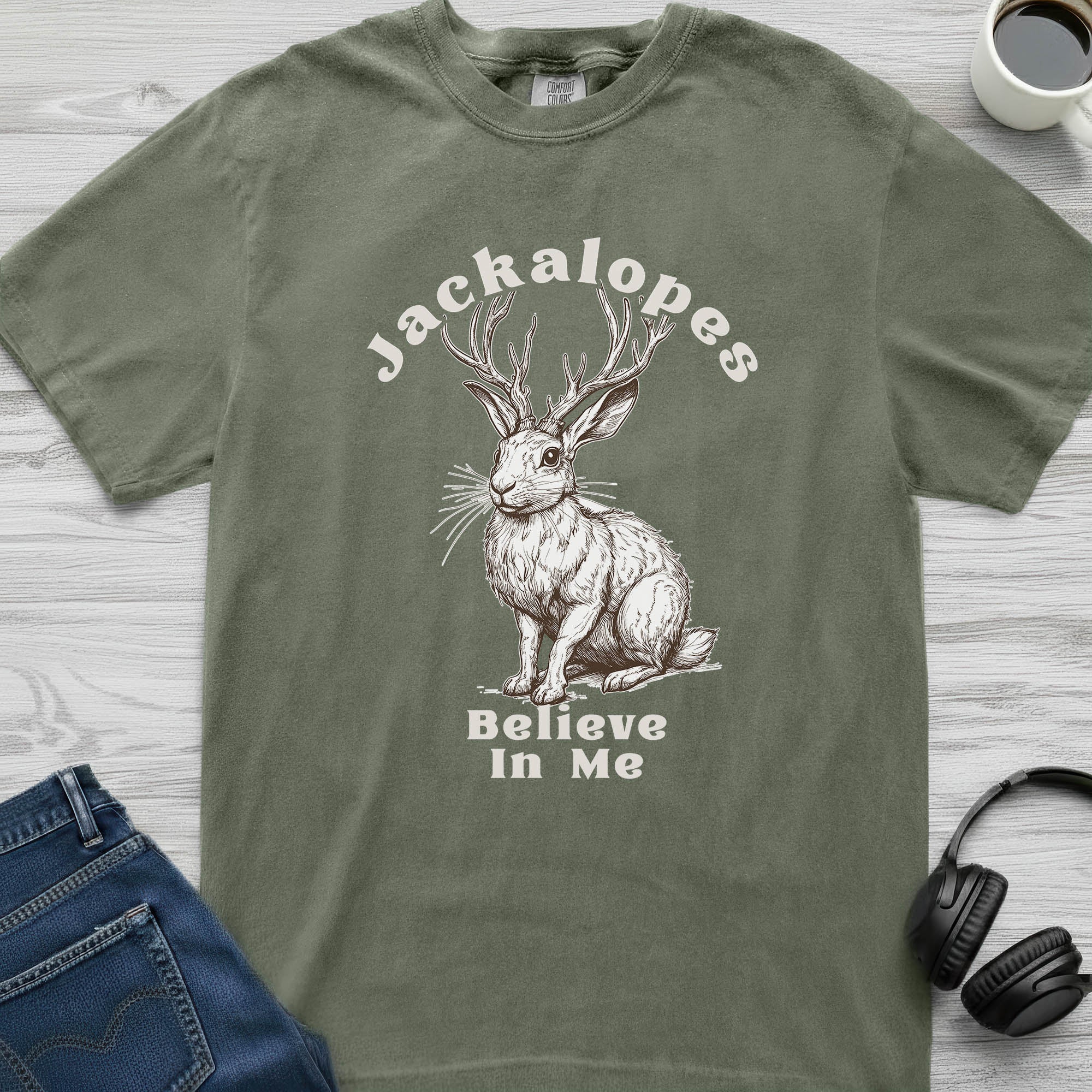Jackalope Believes T-Shirt