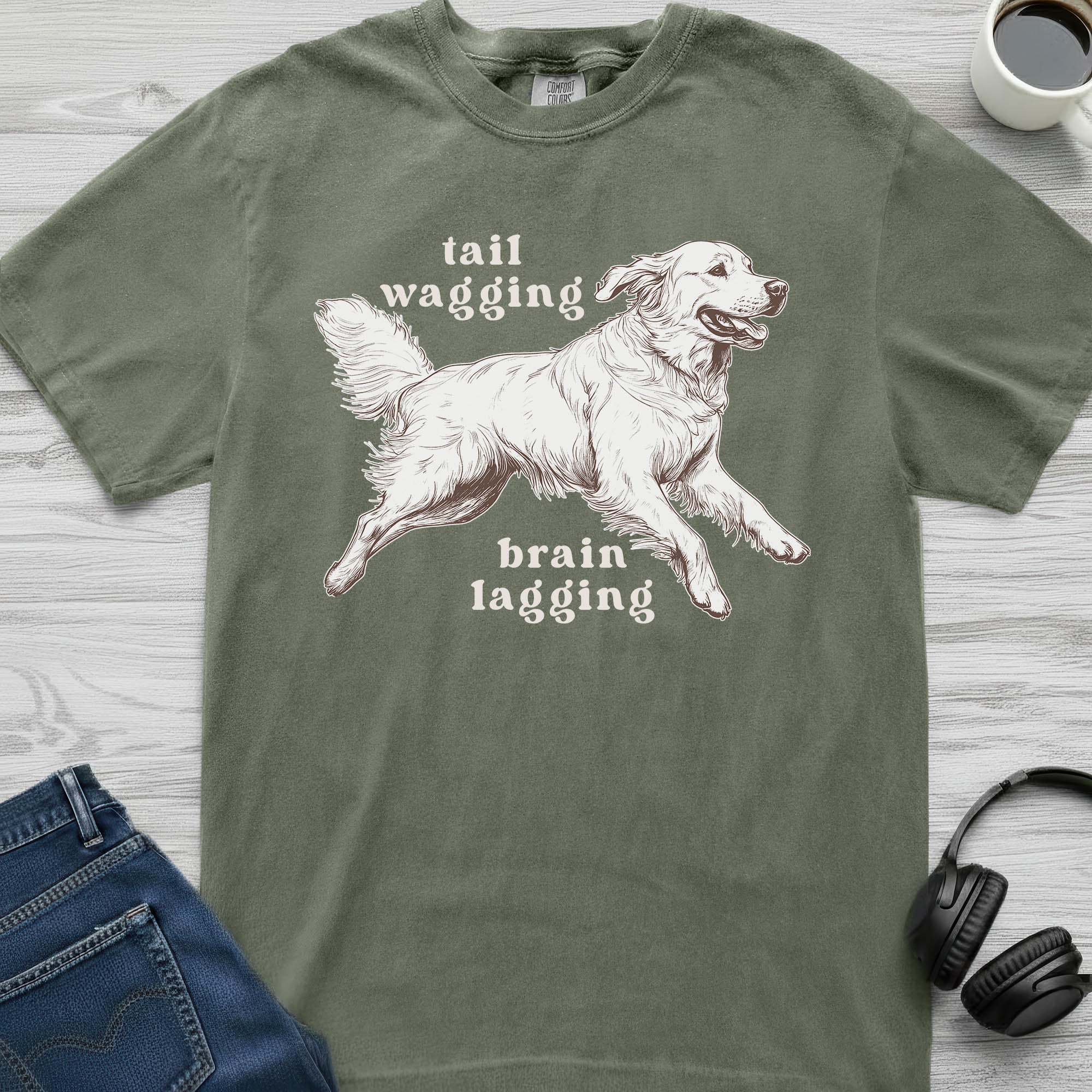 Brain Lagging Golden Retriever T-Shirt