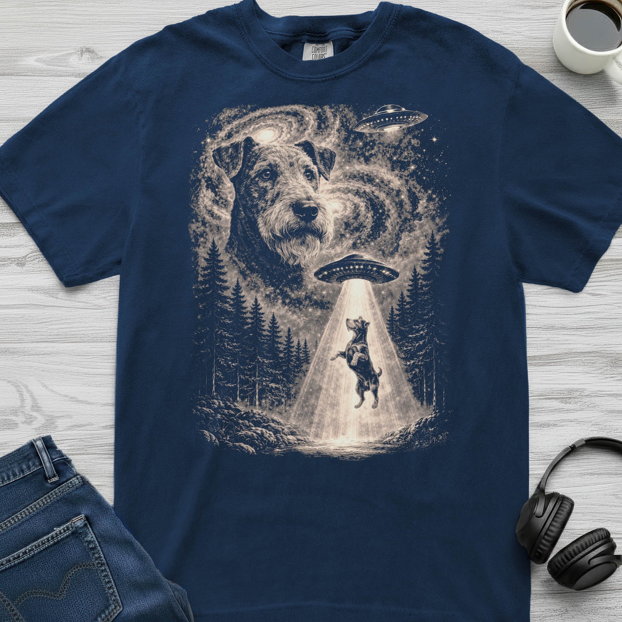 Airedale Terrier UFO T-Shirt