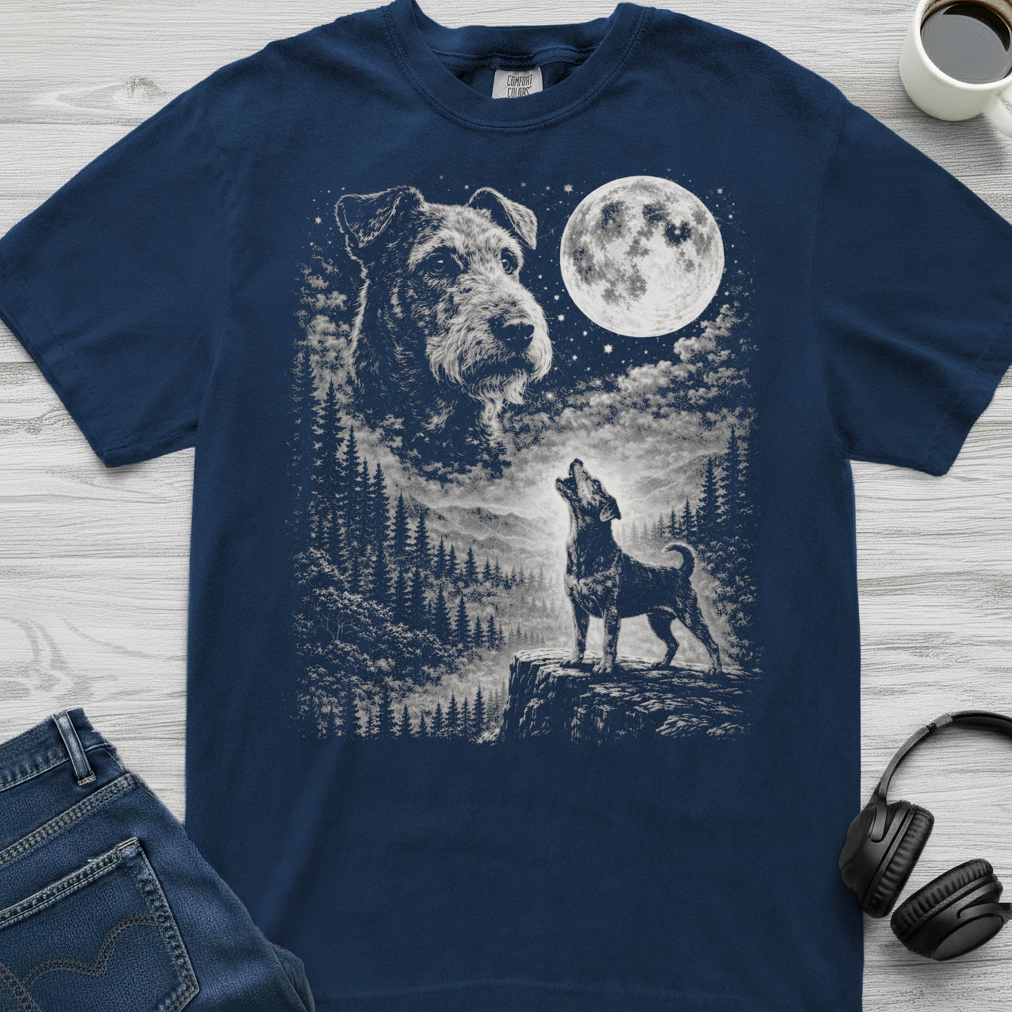 Airedale Terrier Moon T-Shirt