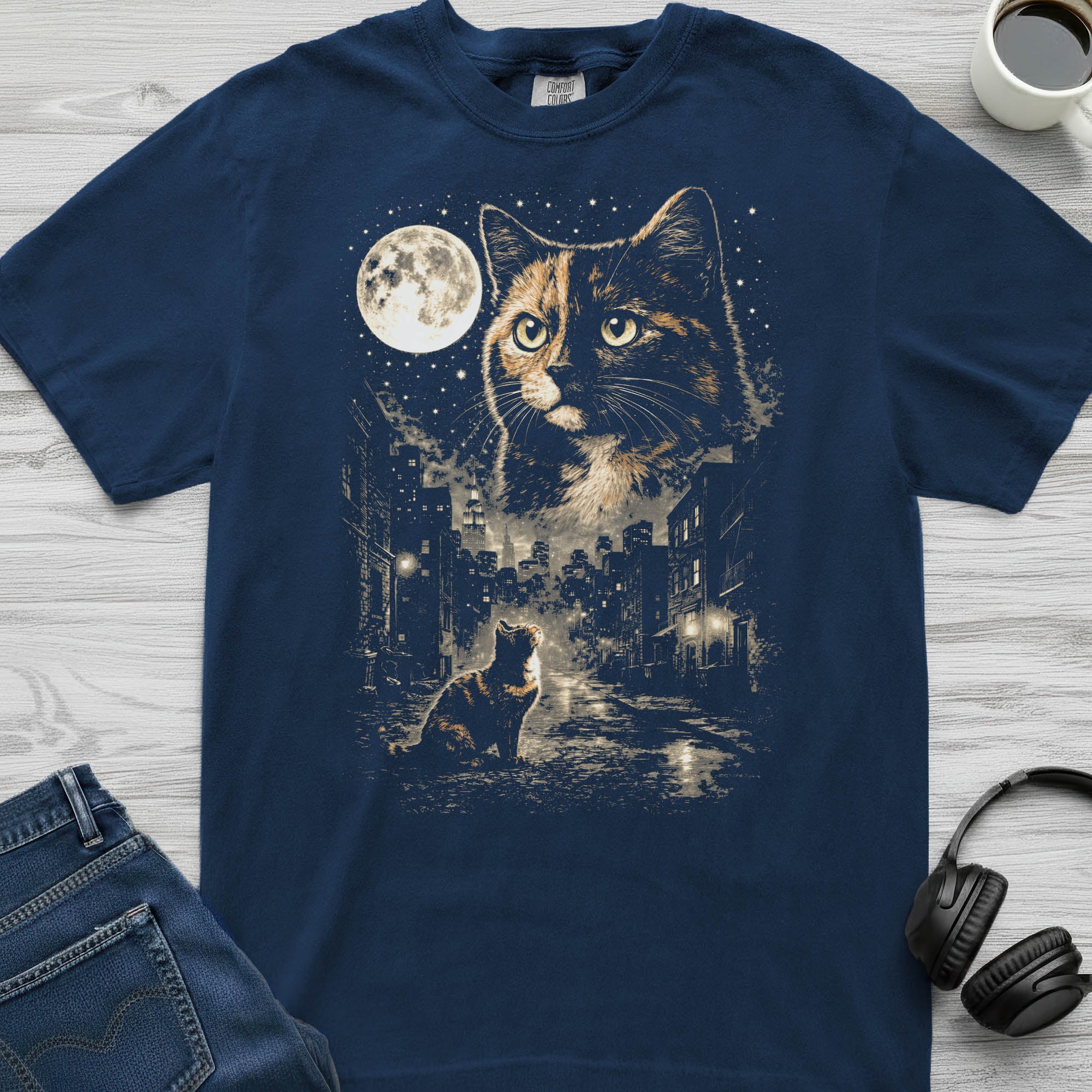 Tortoiseshell Cat City T-Shirt