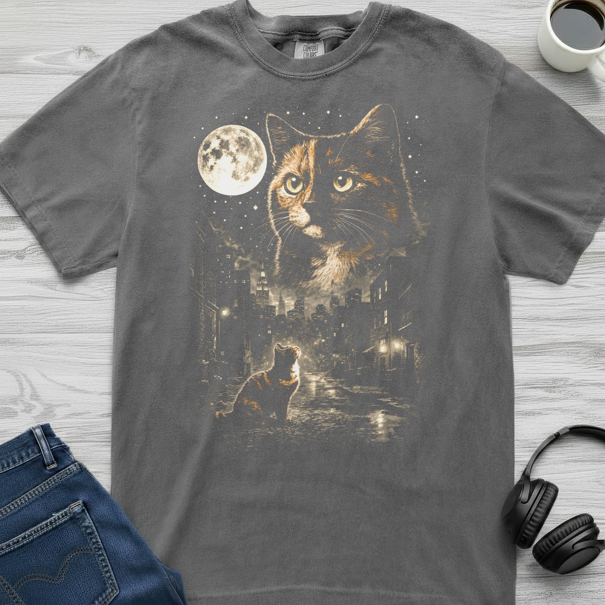 Tortoiseshell Cat City T-Shirt
