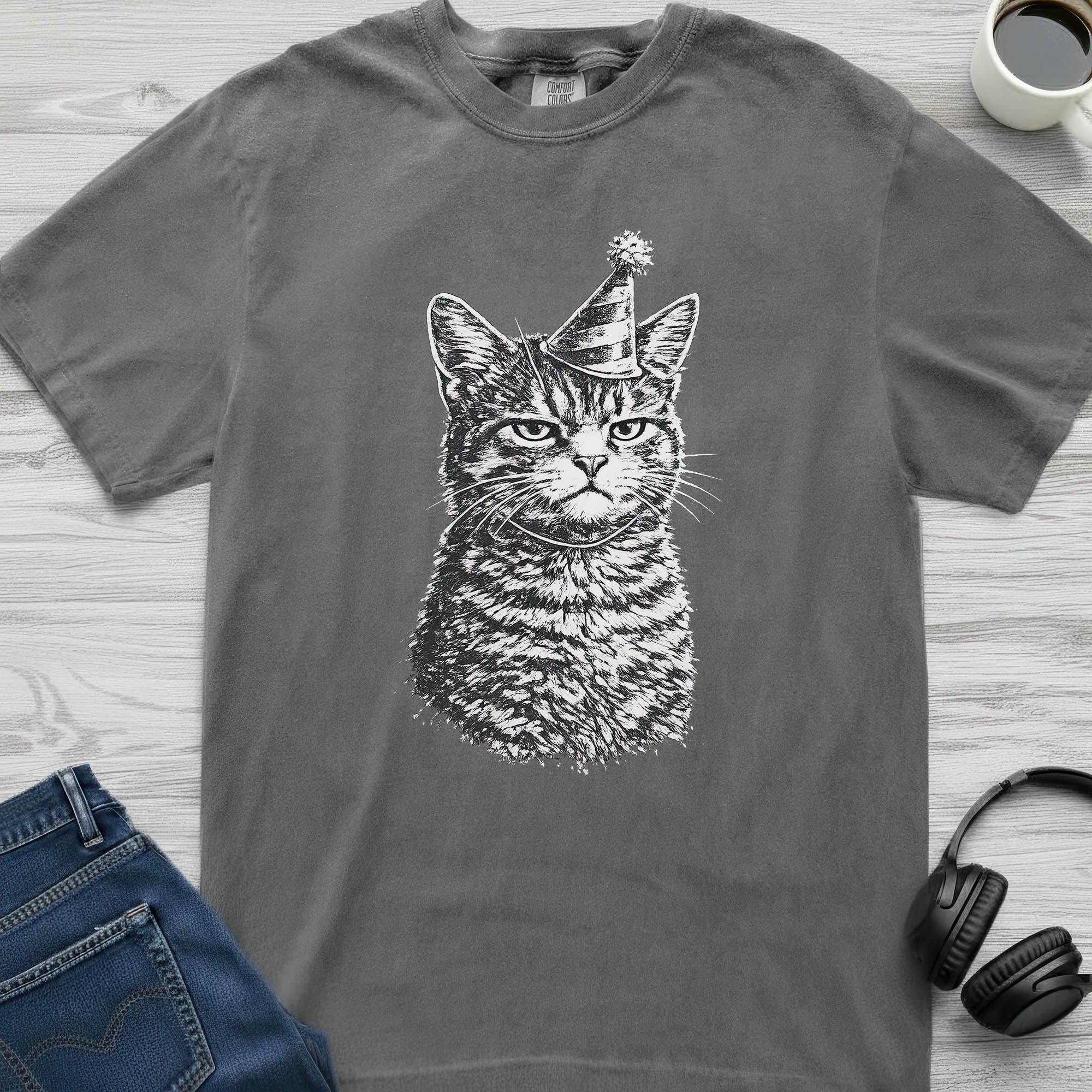 Grumpy Party Cat T-Shirt