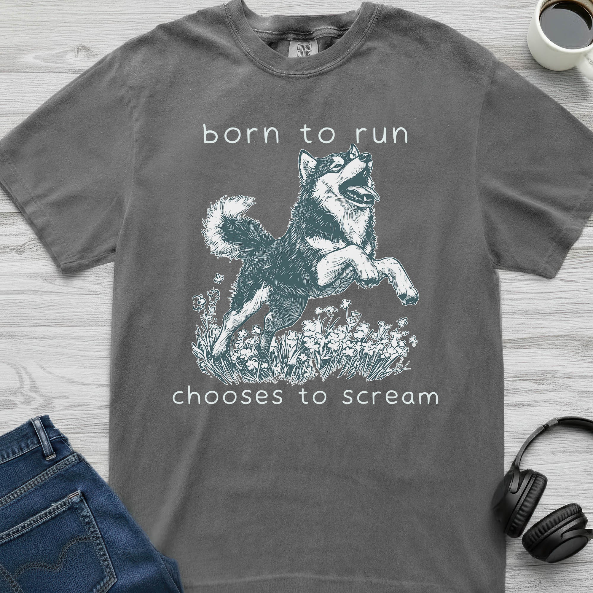 Born To Run Husky T-Shirt