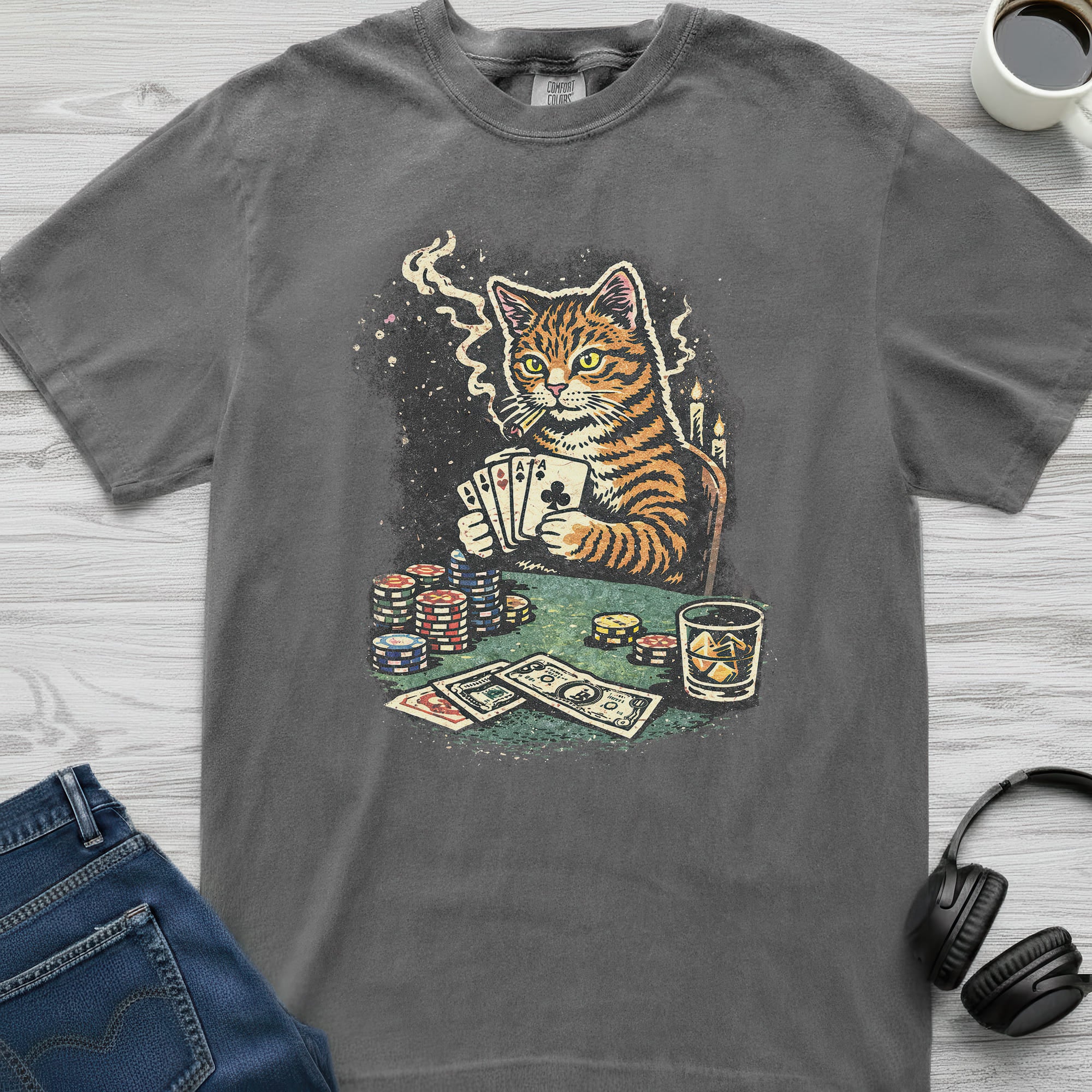 Poker Cat T-Shirt