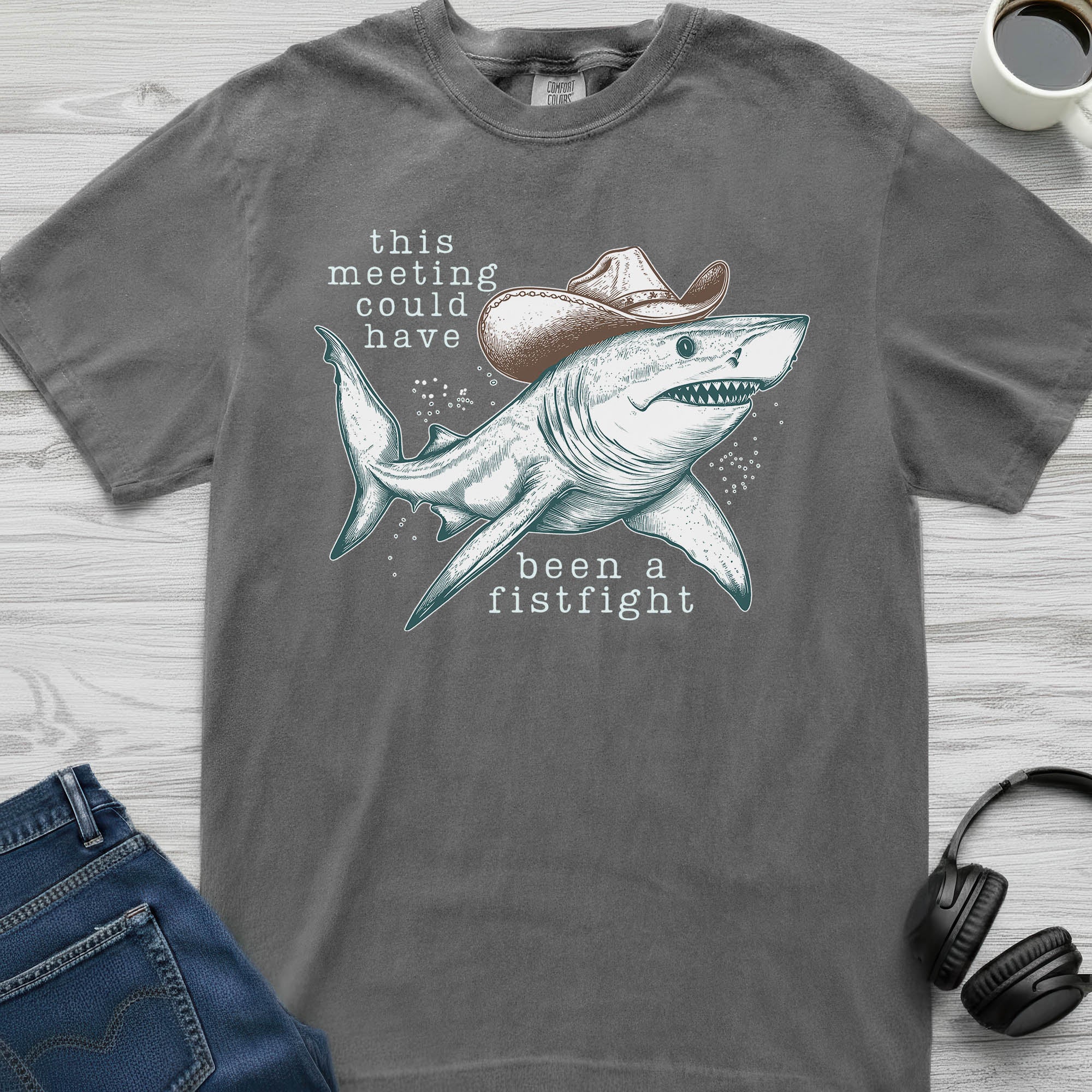 Meeting Fistfight Shark T-Shirt