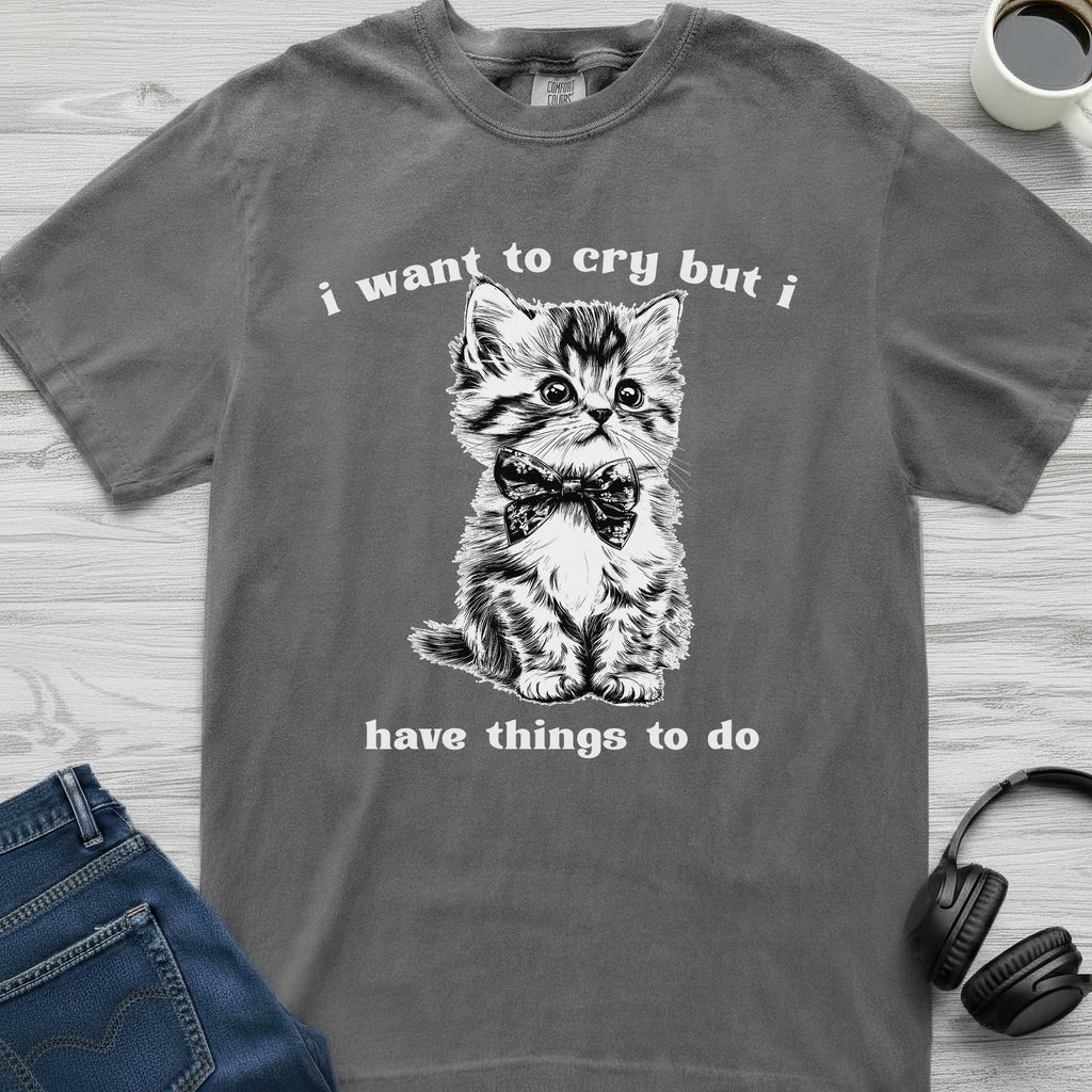 Want To Cry Cat T-Shirt