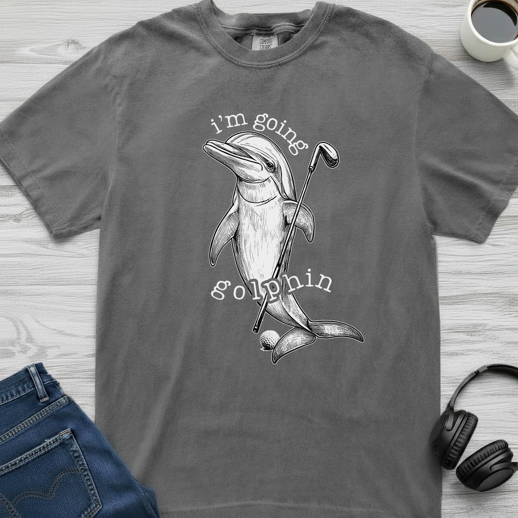 Golfing Dolphin T-Shirt