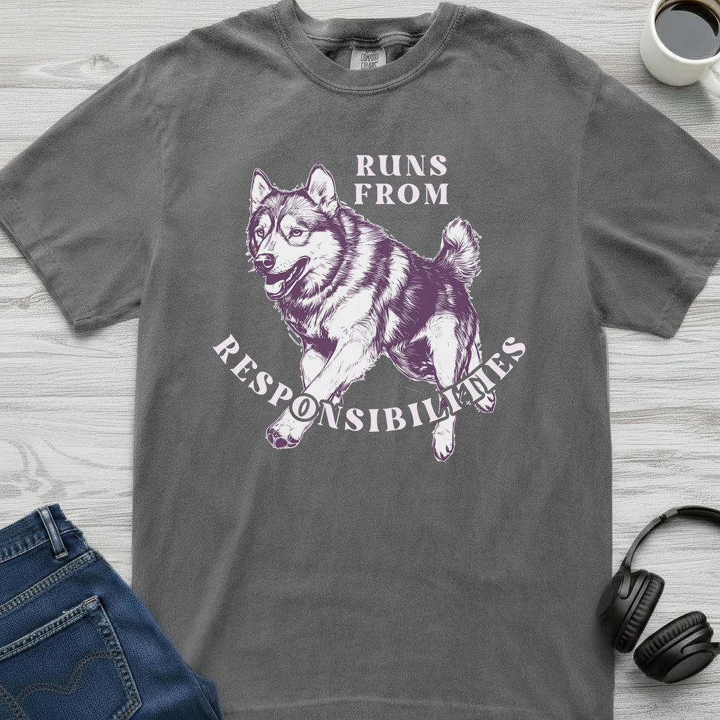 Running From Responsibilities Husky T-Shirt