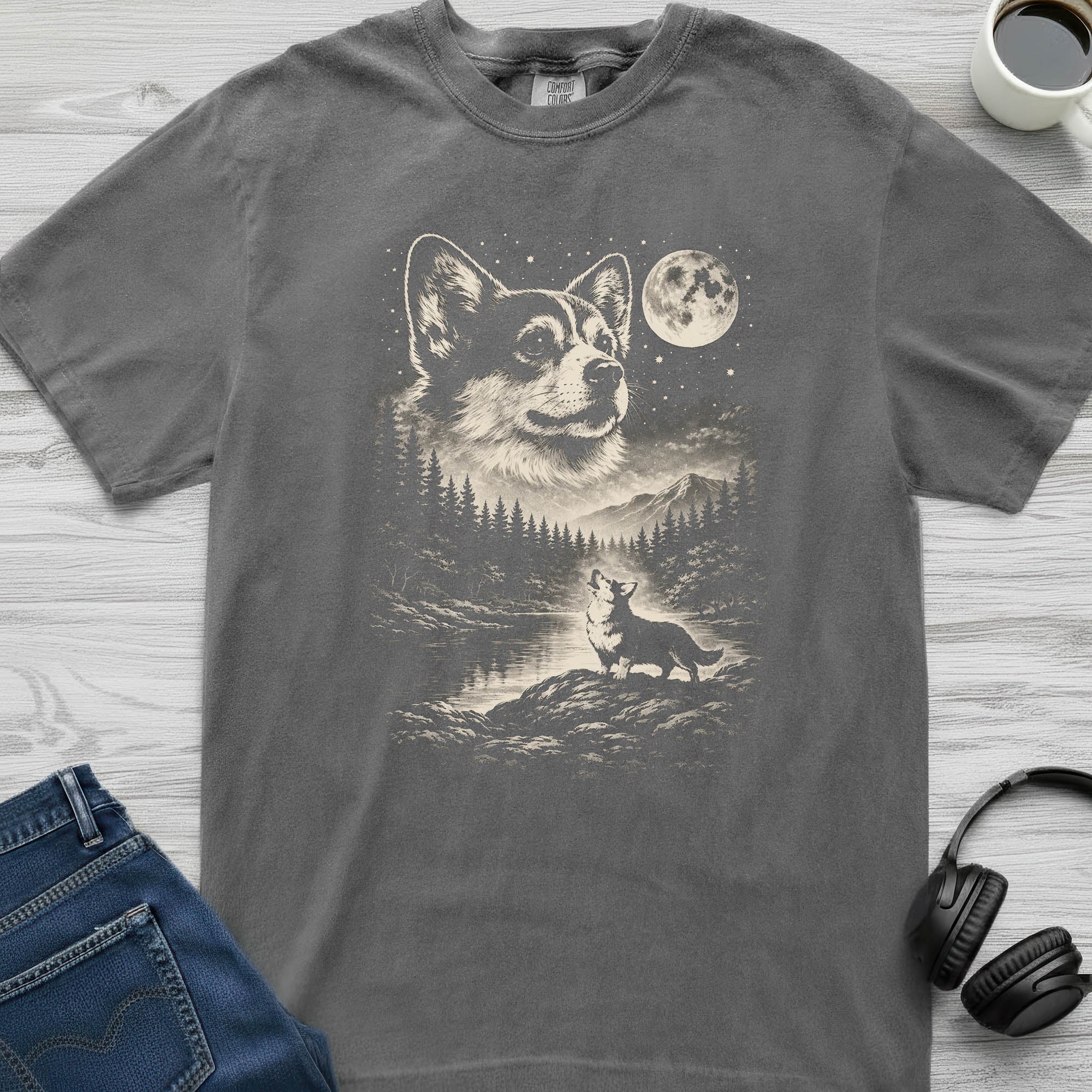 Corgi Moon T-Shirt