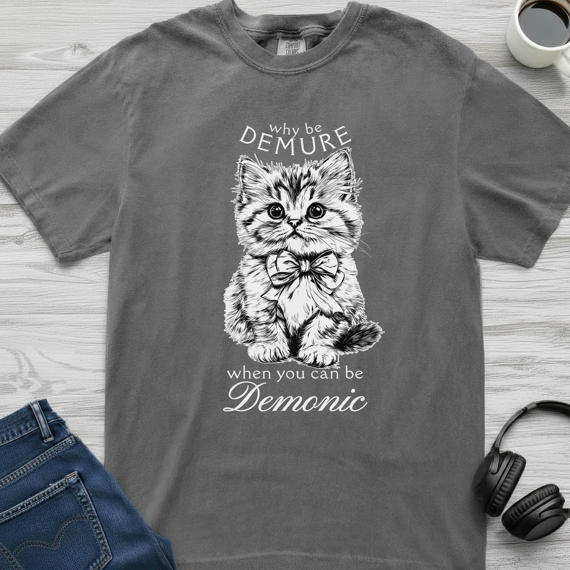 Demure Demonic Cat T-Shirt