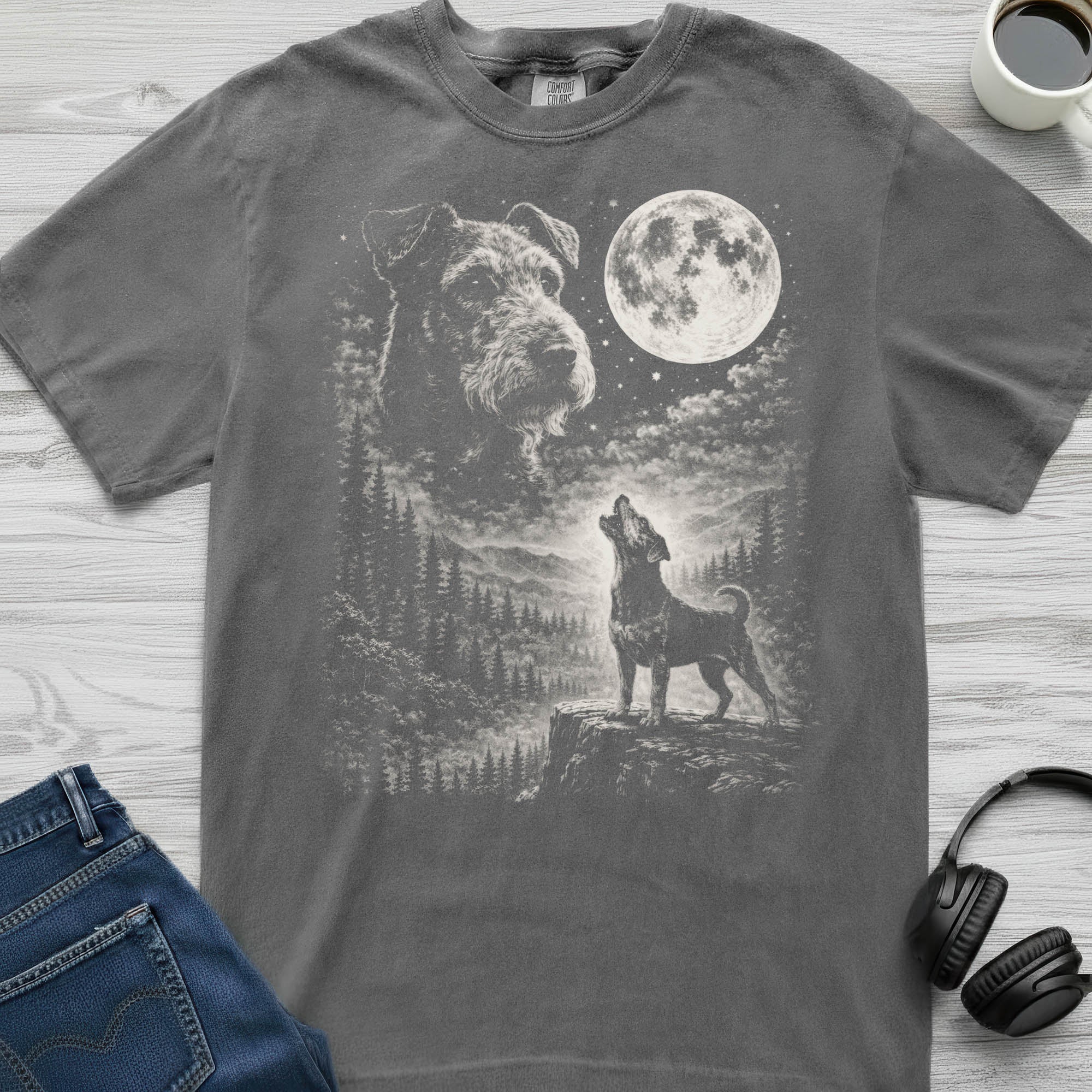 Airedale Terrier Moon T-Shirt