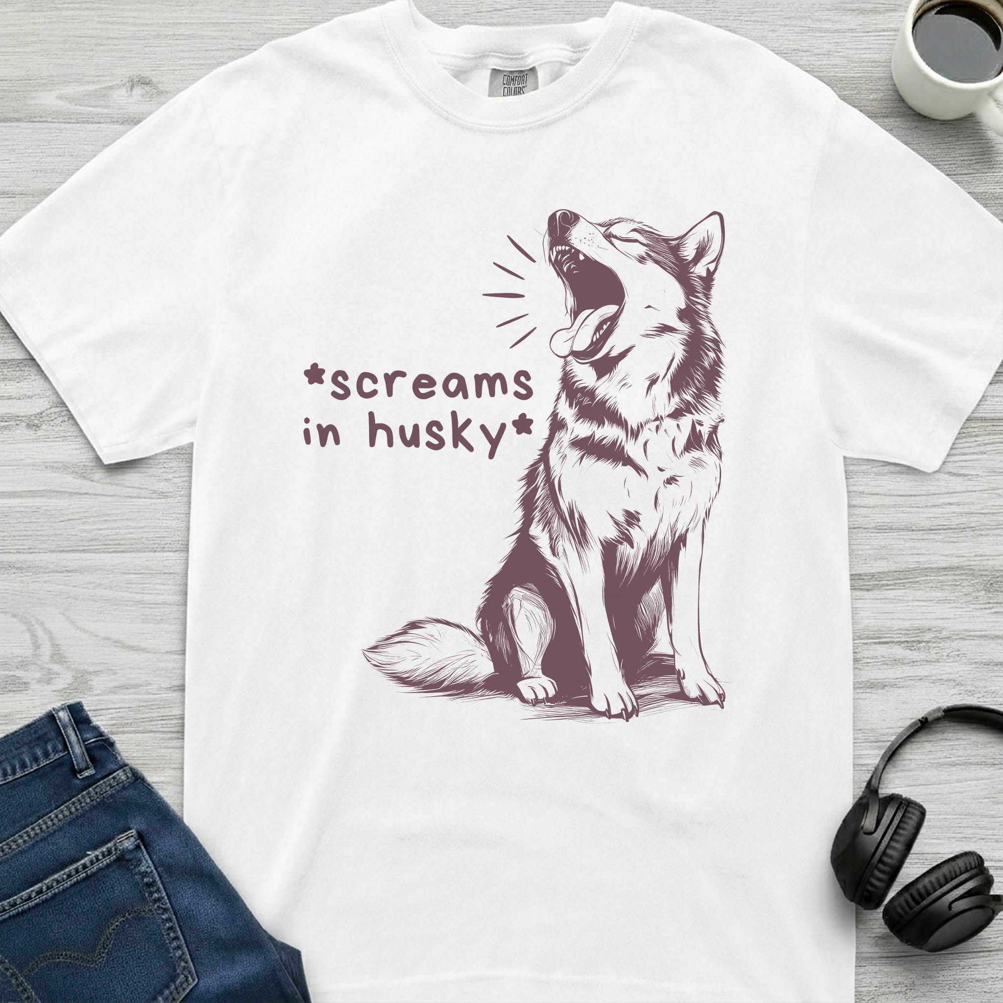 Screaming Husky T-Shirt
