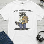 Work To Afford Snacks Raccoon T-Shirt