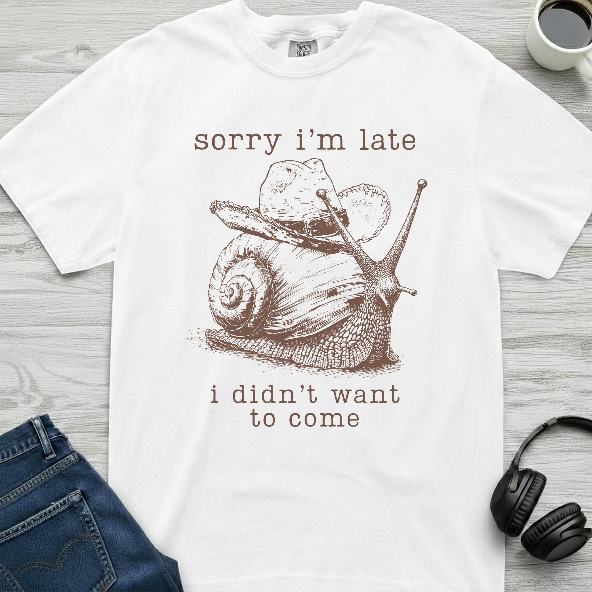 Late Cowboy Snail T-Shirt