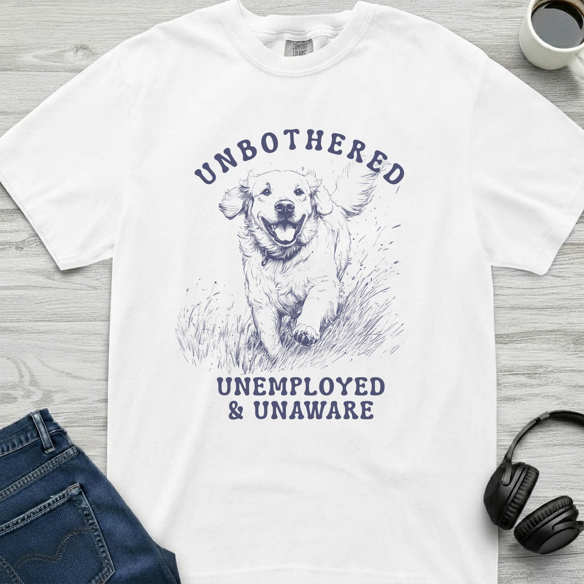 Unbothered Golden Retriever T-Shirt