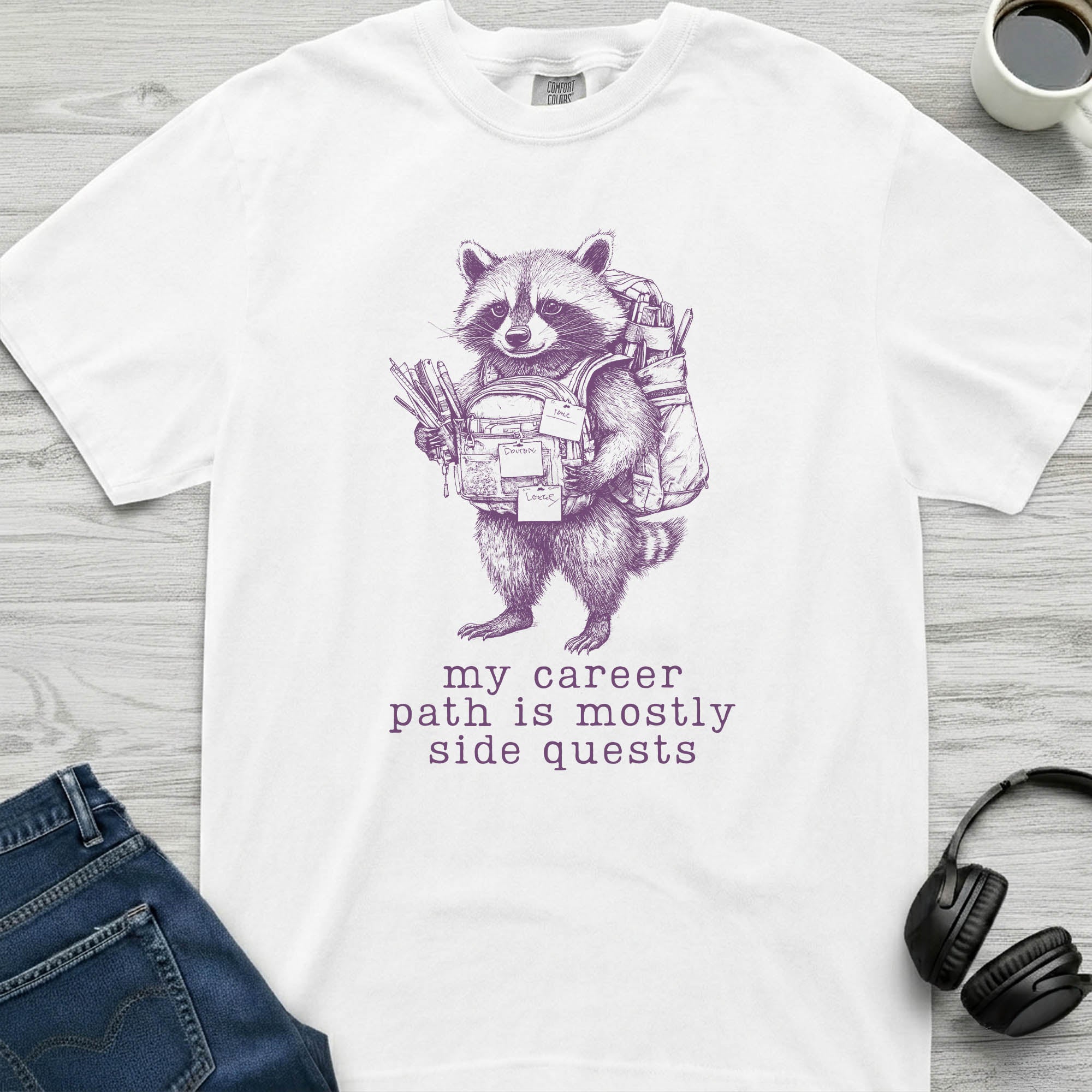 Side Quest Raccoon T-Shirt