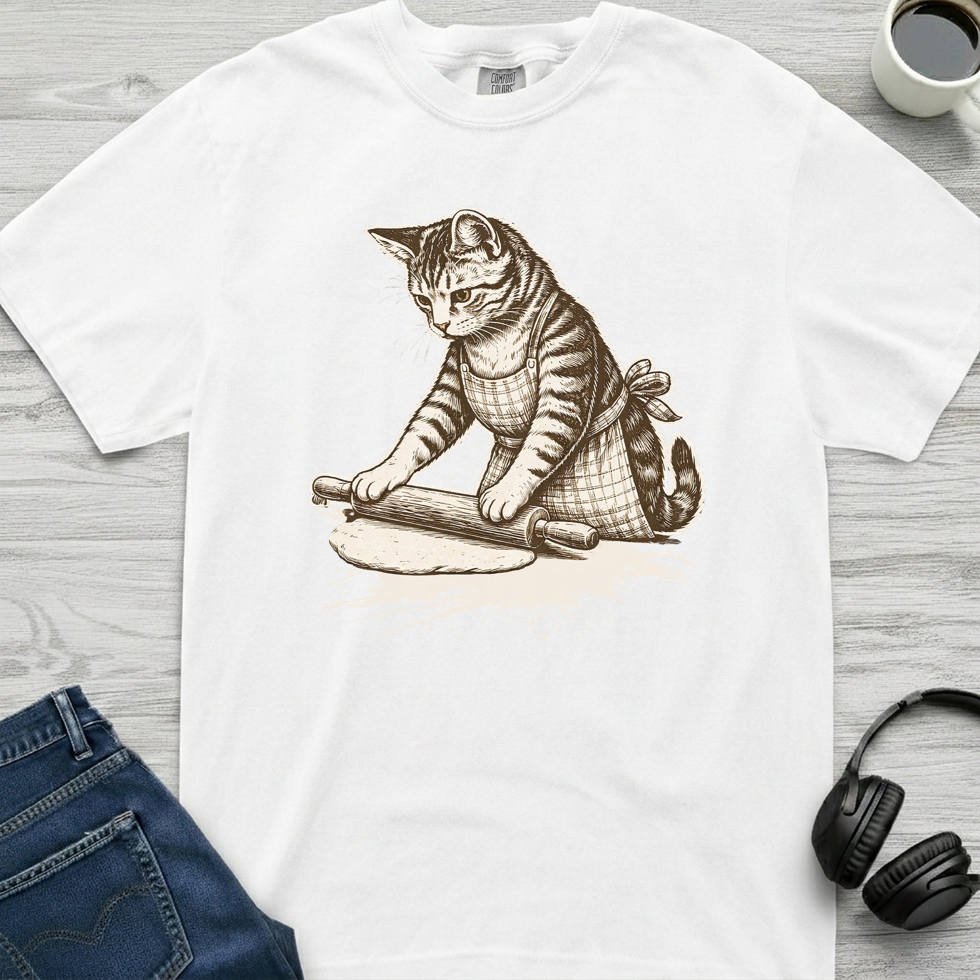 Rolling Dough Cat T-Shirt