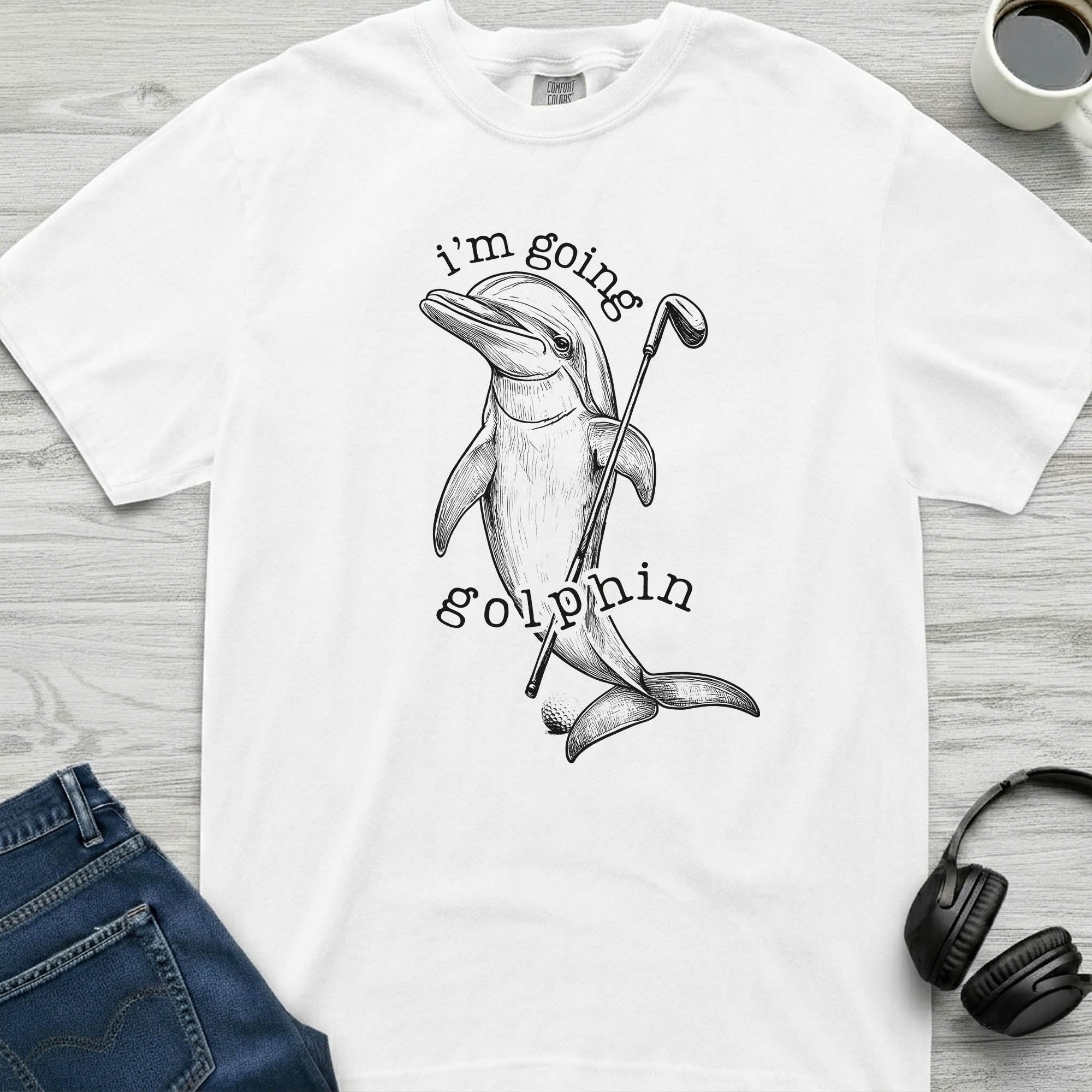 Golfing Dolphin T-Shirt