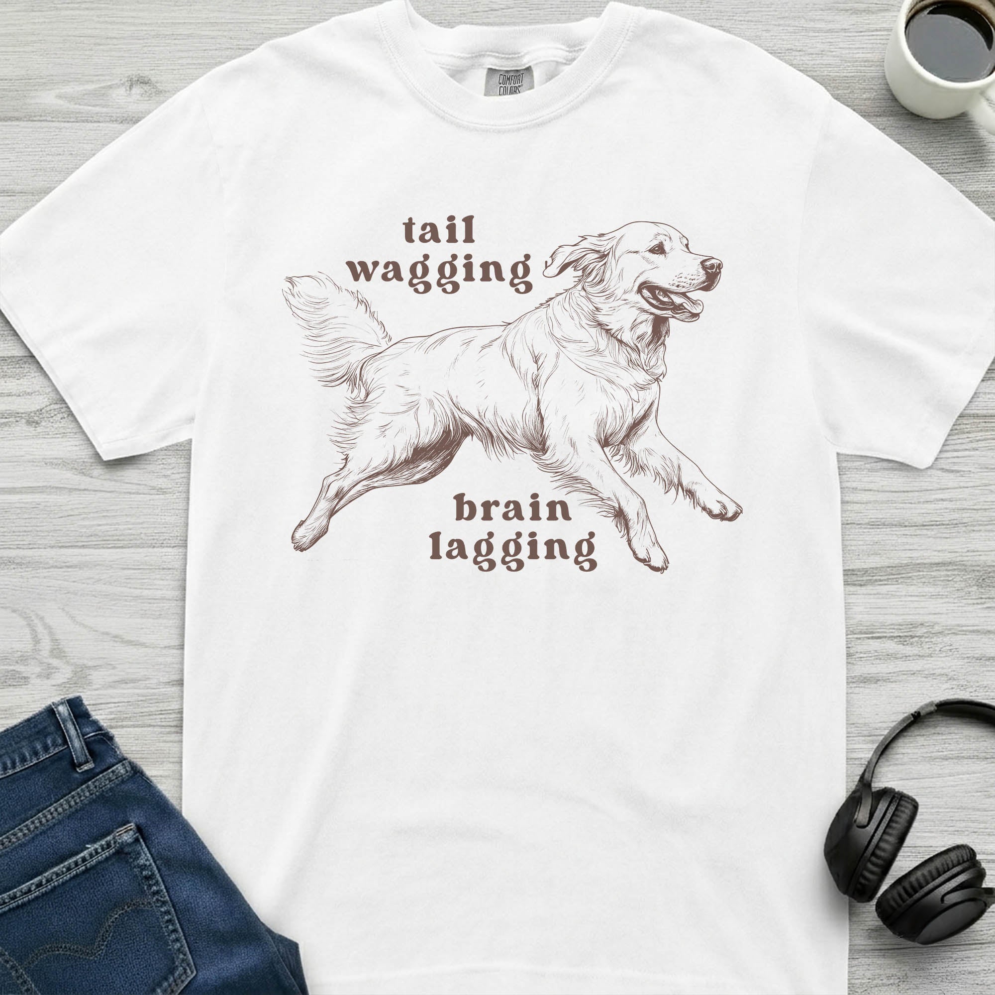 Brain Lagging Golden Retriever T-Shirt