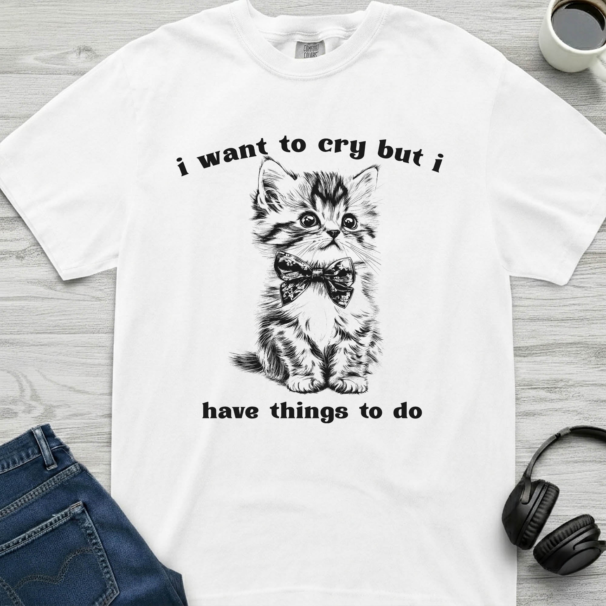 Want To Cry Cat T-Shirt