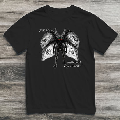 Mothman Antisocial Butterfly Cryptid T-Shirt