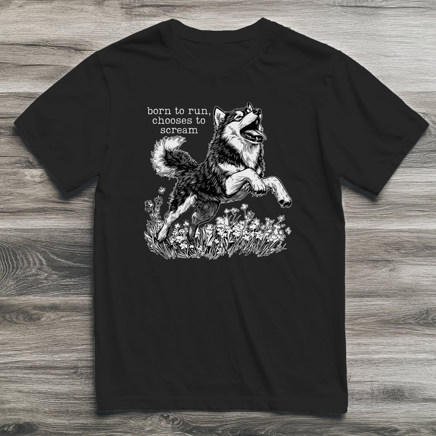 Born To Run Husky T-Shirt