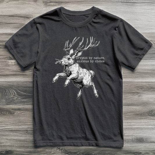 Jackalope Anxious By Choice Cryptid T-Shirt