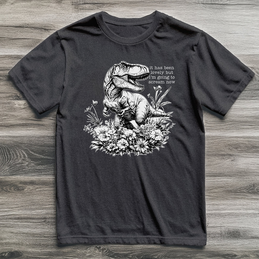 Must Scream Now T-Rex T-Shirt
