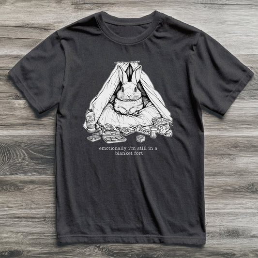 Emotional Bunny Blanket Fort T-Shirt