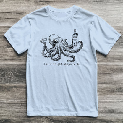 Tight Shipwreck Octopus T-Shirt