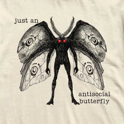 Mothman Antisocial Butterfly Cryptid T-Shirt