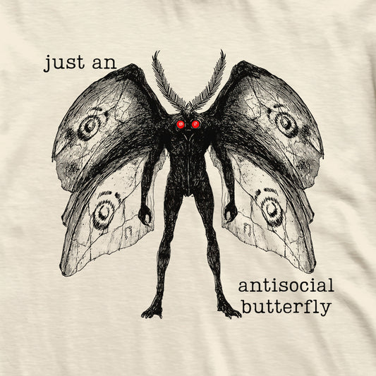 Mothman Antisocial Butterfly Cryptid T-Shirt