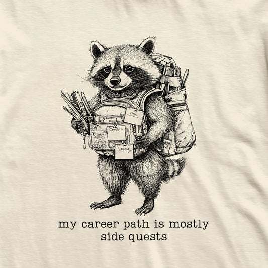 Side Quests Raccoon T-Shirt