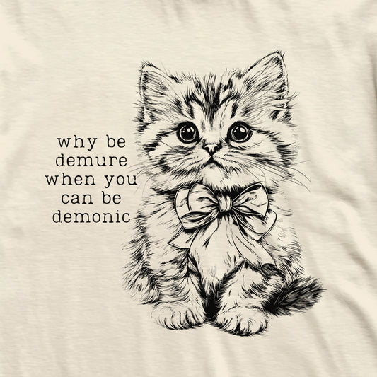 Demure & Demonic Cat T-Shirt