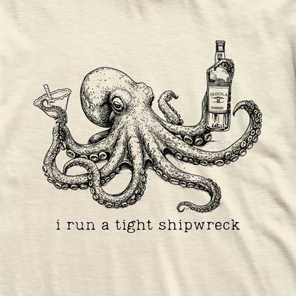 Tight Shipwreck Octopus T-Shirt
