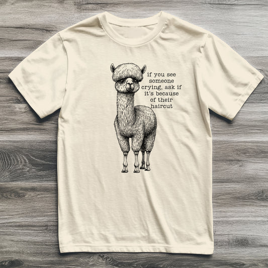 Bad Haircut Llama T-Shirt