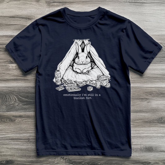 Emotional Bunny Blanket Fort T-Shirt