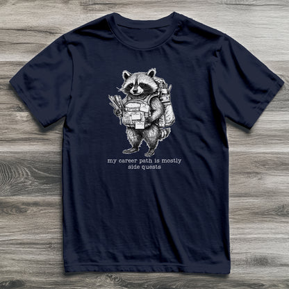 Side Quests Raccoon T-Shirt