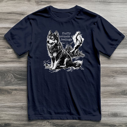 Fluffy Tornado of Feelings Husky T-Shirt