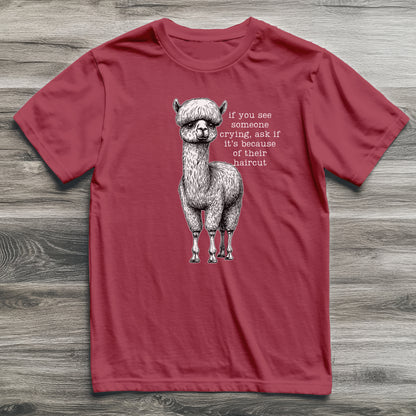 Bad Haircut Llama T-Shirt