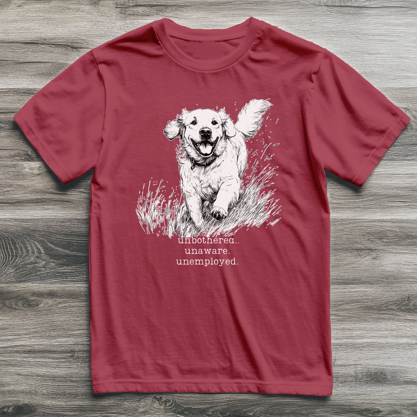 Unbothered Golden Retriever T-Shirt