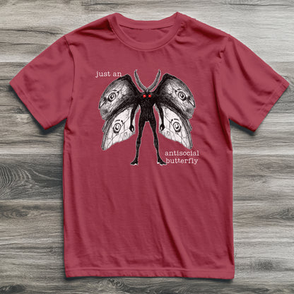 Mothman Antisocial Butterfly Cryptid T-Shirt