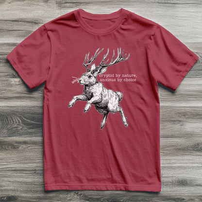 Jackalope Anxious By Choice Cryptid T-Shirt