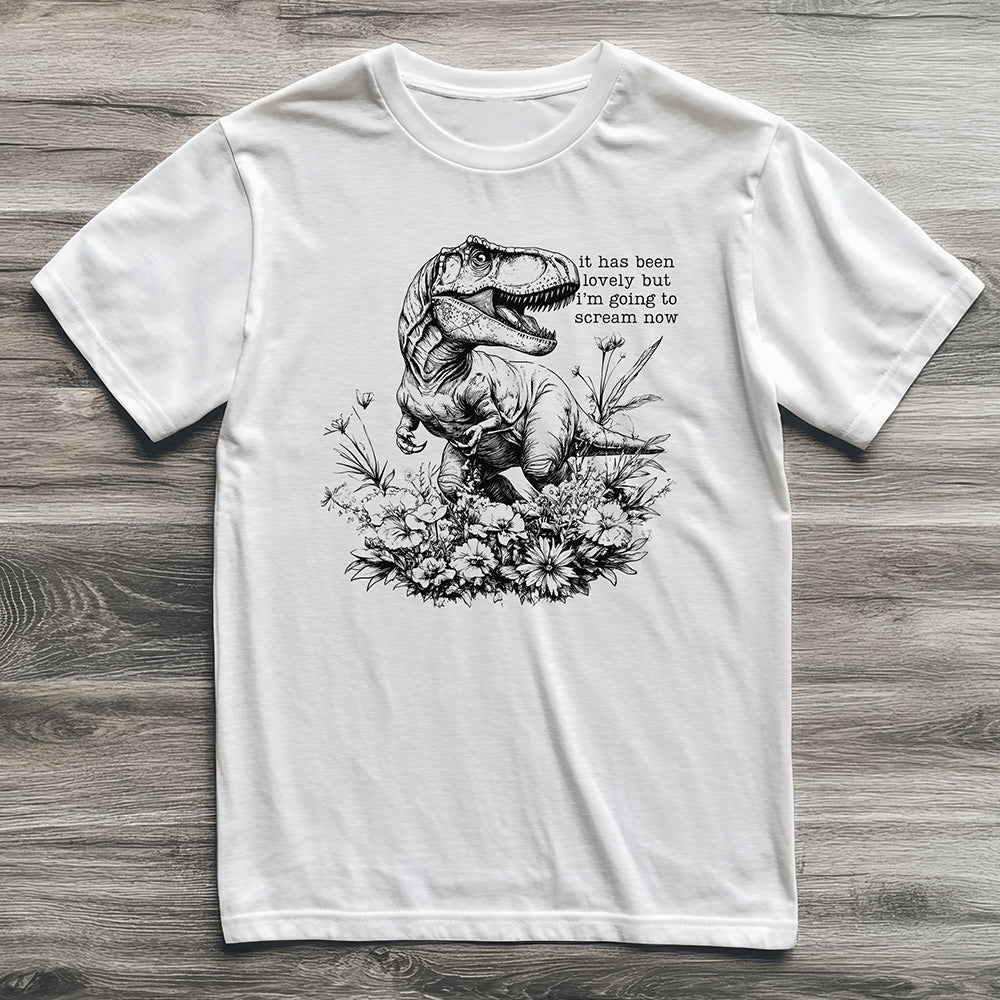 Must Scream Now T-Rex T-Shirt
