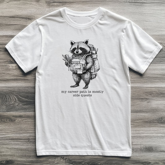 Side Quests Raccoon T-Shirt